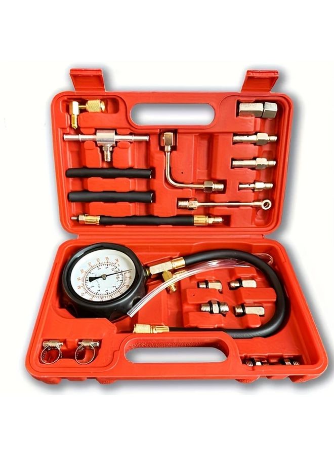 Fuel Pressure Gauge 0 140 PSI Injector Pump Pressure Testing Device Kit Automotive Tool - Image 1